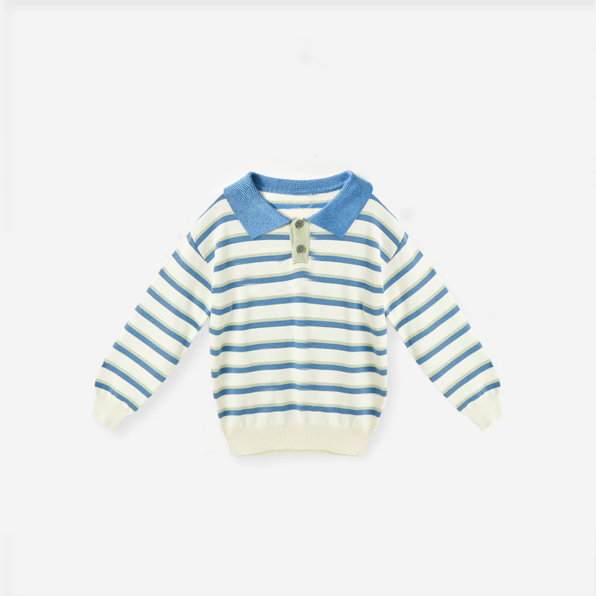 2–7 Years Striped Polo Knit Sweater
