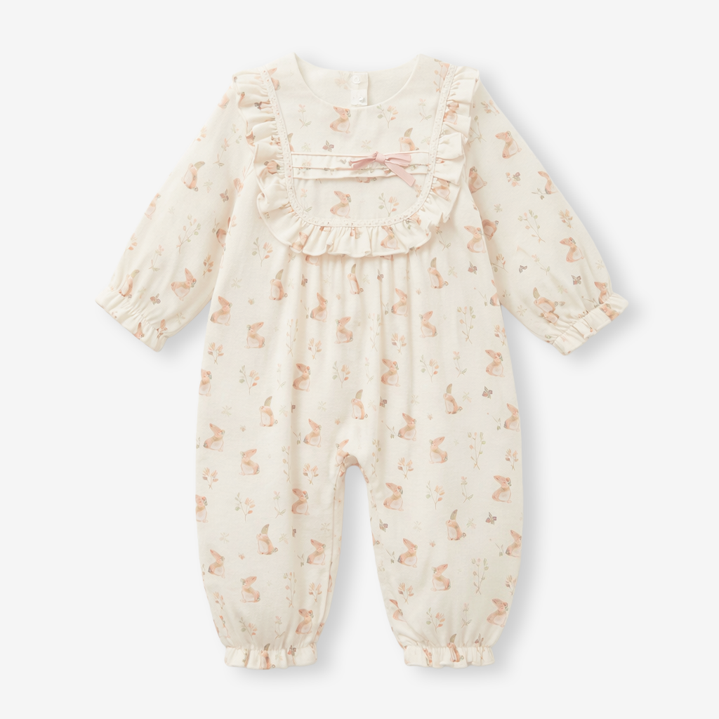 3-18 Months Cotton Bunny Romper