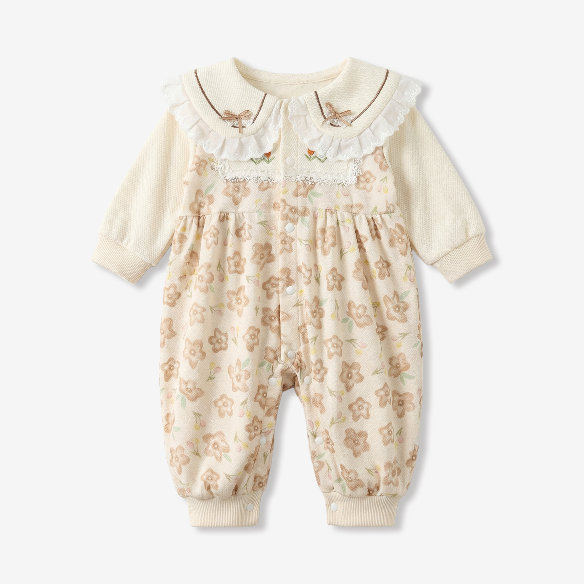 3-18 Months Cotton Double-Layer Romper