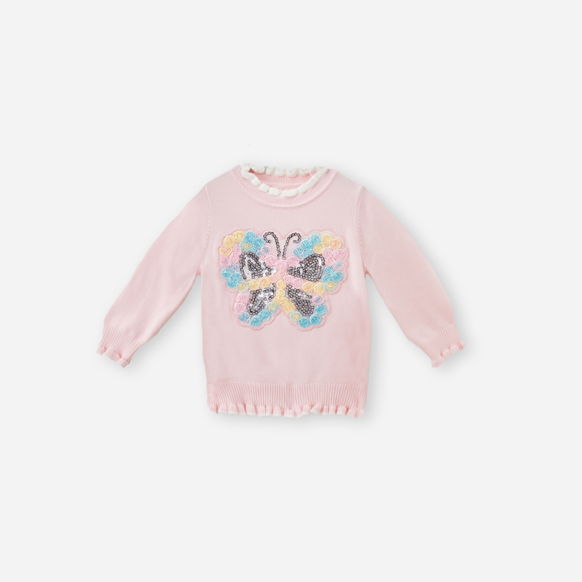 3–7 Years Sequin Butterfly Sweater