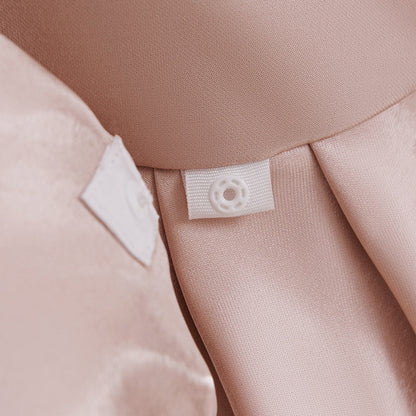 Beaded Glossy Satin Puff Sleeve Princess Dress For Party Girl