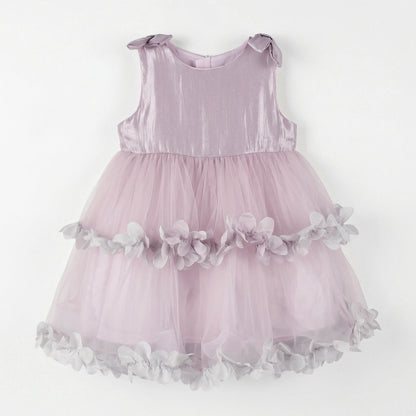 Tulle Butterfly Floral Puffy Dress Girl