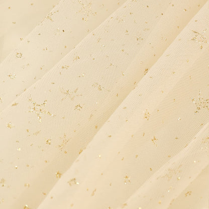 Flutter Sleeve 3D Floral Tulle Puffy Dress For Party Girl