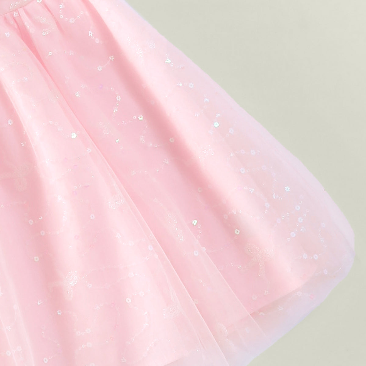 Sweet Lace Trim Tulle Peter Pan Collar Dress Pink Girl