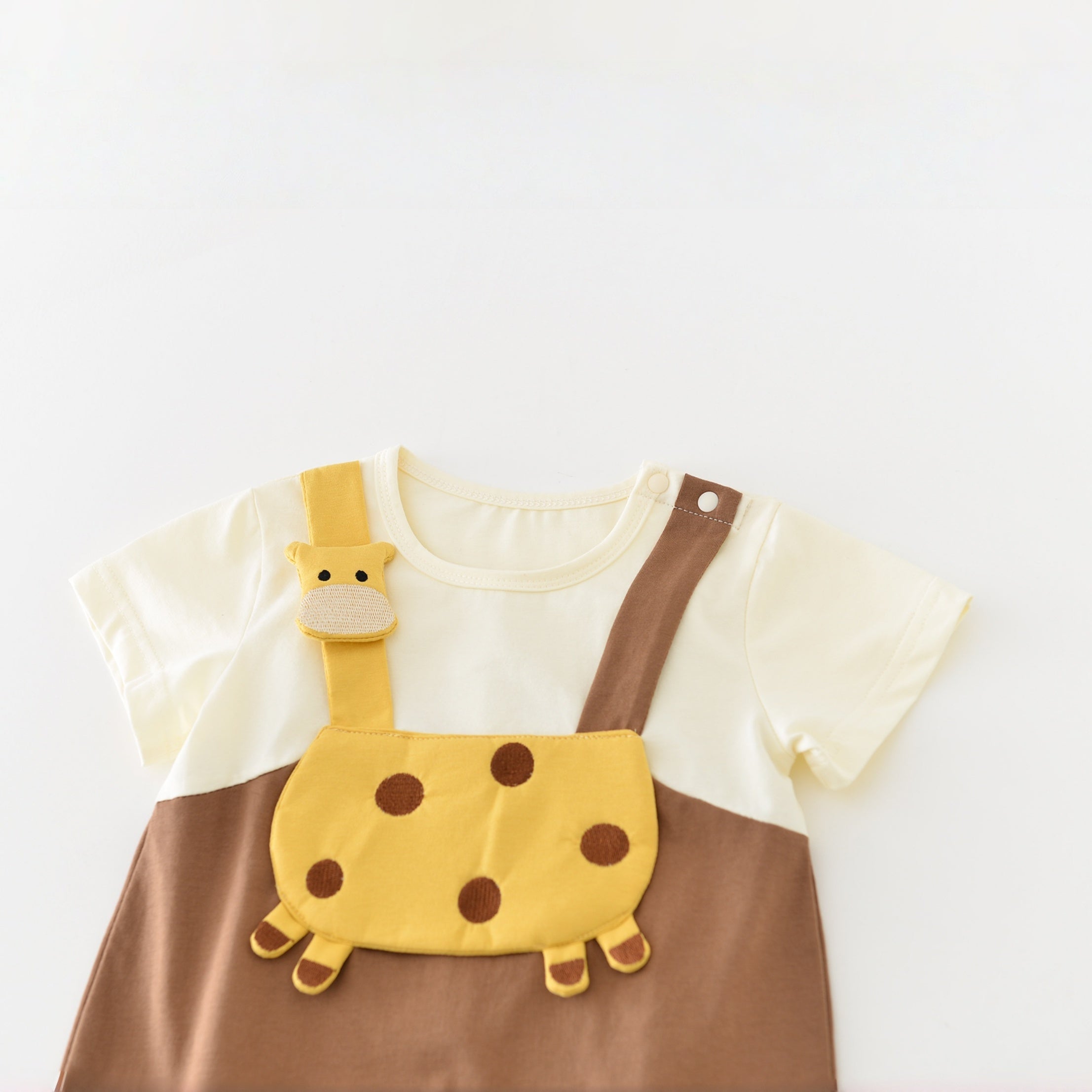 Giraffe Faux Two-piece Jumpsuit Boy