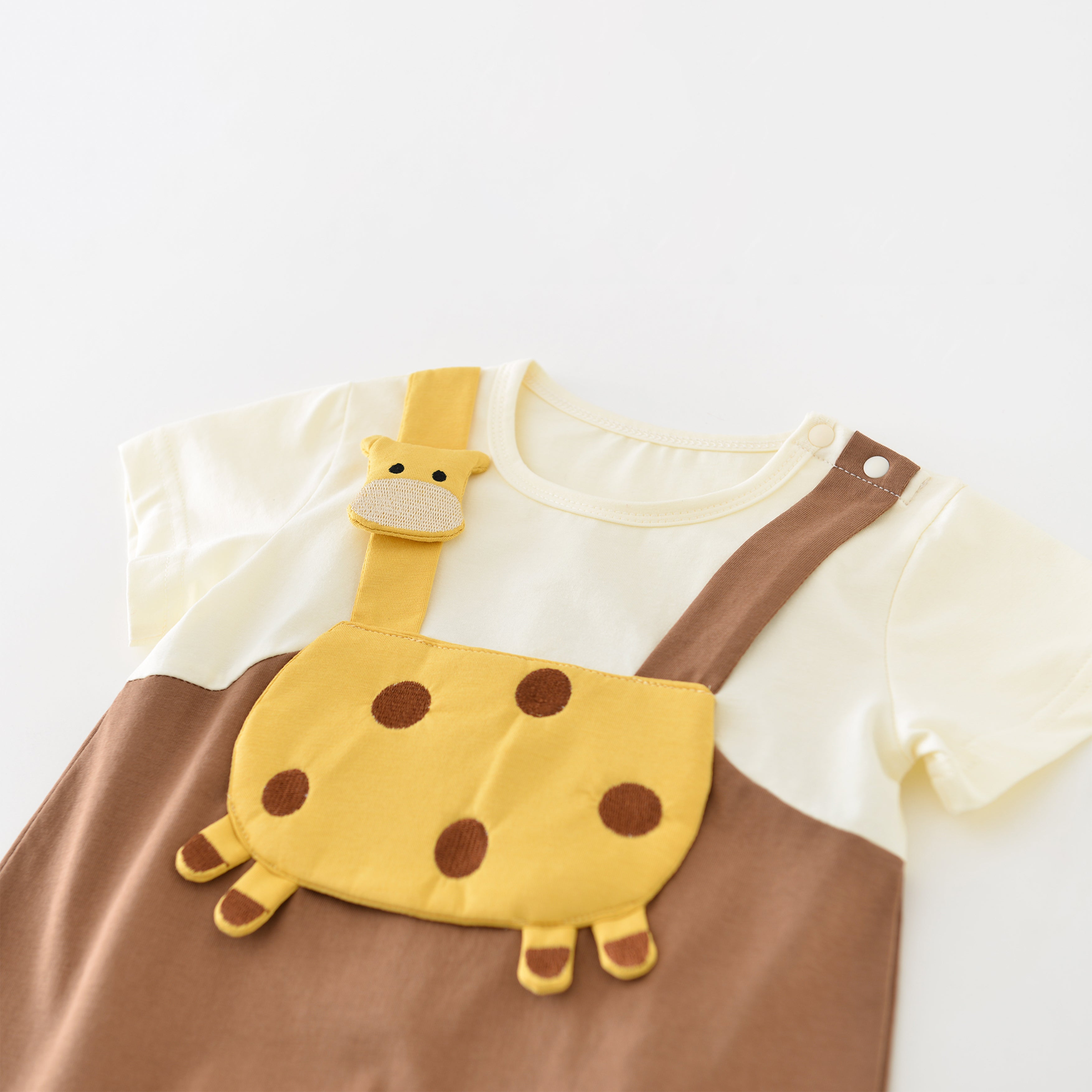 Giraffe Faux Two-piece Jumpsuit Boy