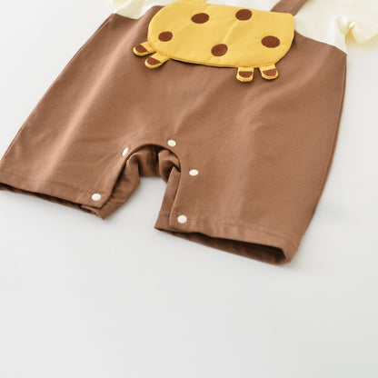 Giraffe Faux Two-piece Jumpsuit Boy
