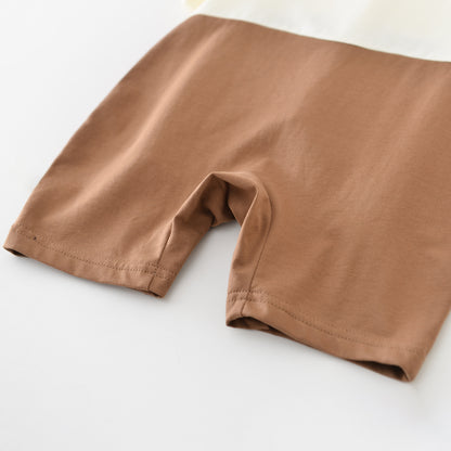 Giraffe Faux Two-piece Jumpsuit Boy