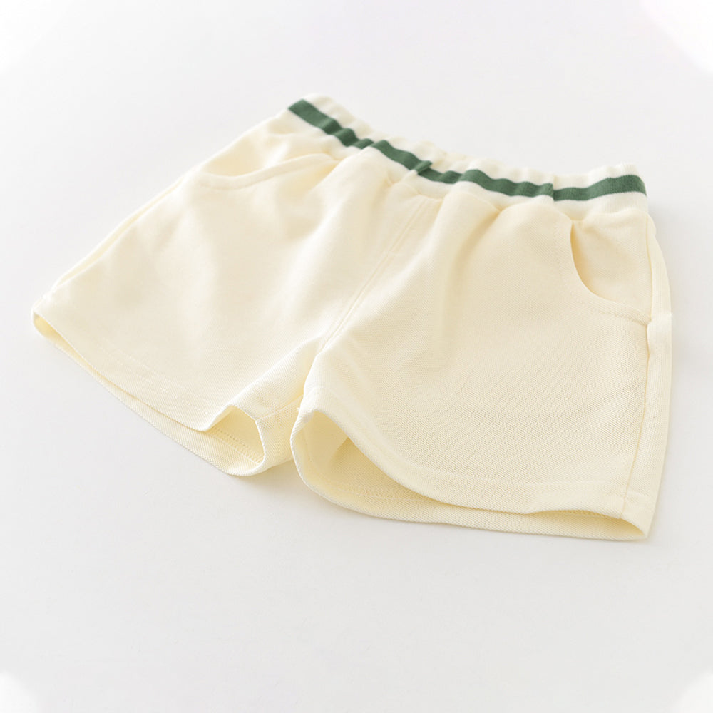 Cartoon Smile Short Sleeve Polo Suit Boy