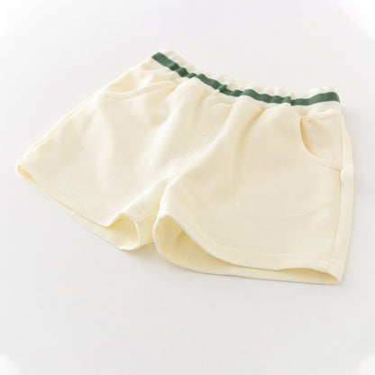 Cartoon Smile Short Sleeve Polo Suit Boy