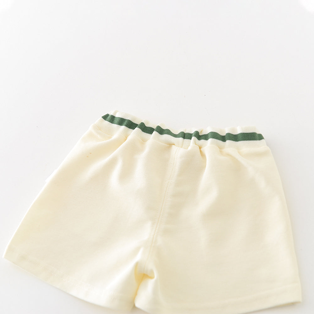 Cartoon Smile Short Sleeve Polo Suit Boy