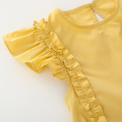 Little Yellow Flower Dress Girl