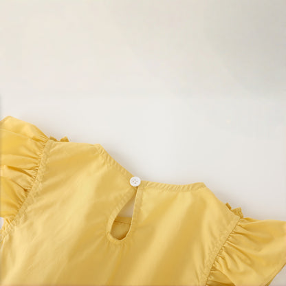 Little Yellow Flower Dress Girl