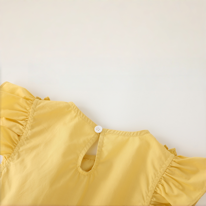 Little Yellow Flower Dress Girl