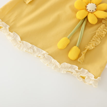Little Yellow Flower Dress Girl