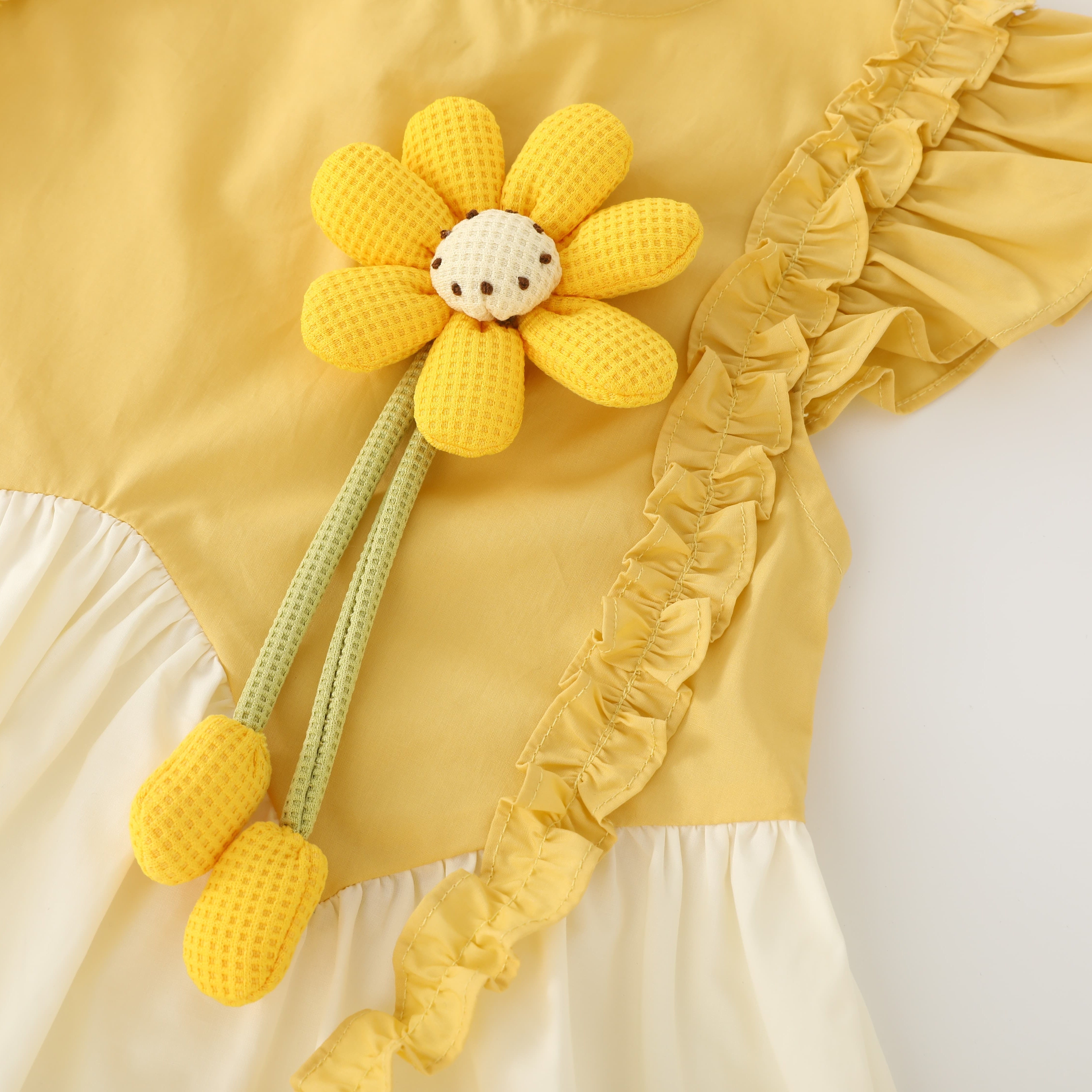 Little Yellow Flower Dress Girl