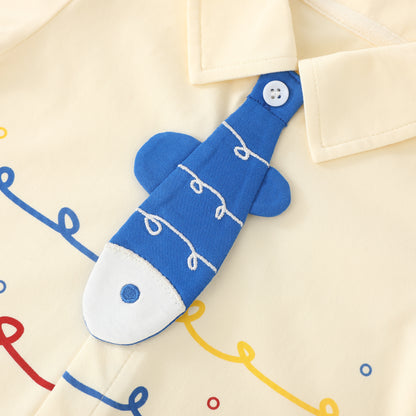 Fish Tie Ocean Style Jumpsuit Boy