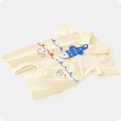 Fish Tie Ocean Style Jumpsuit Boy