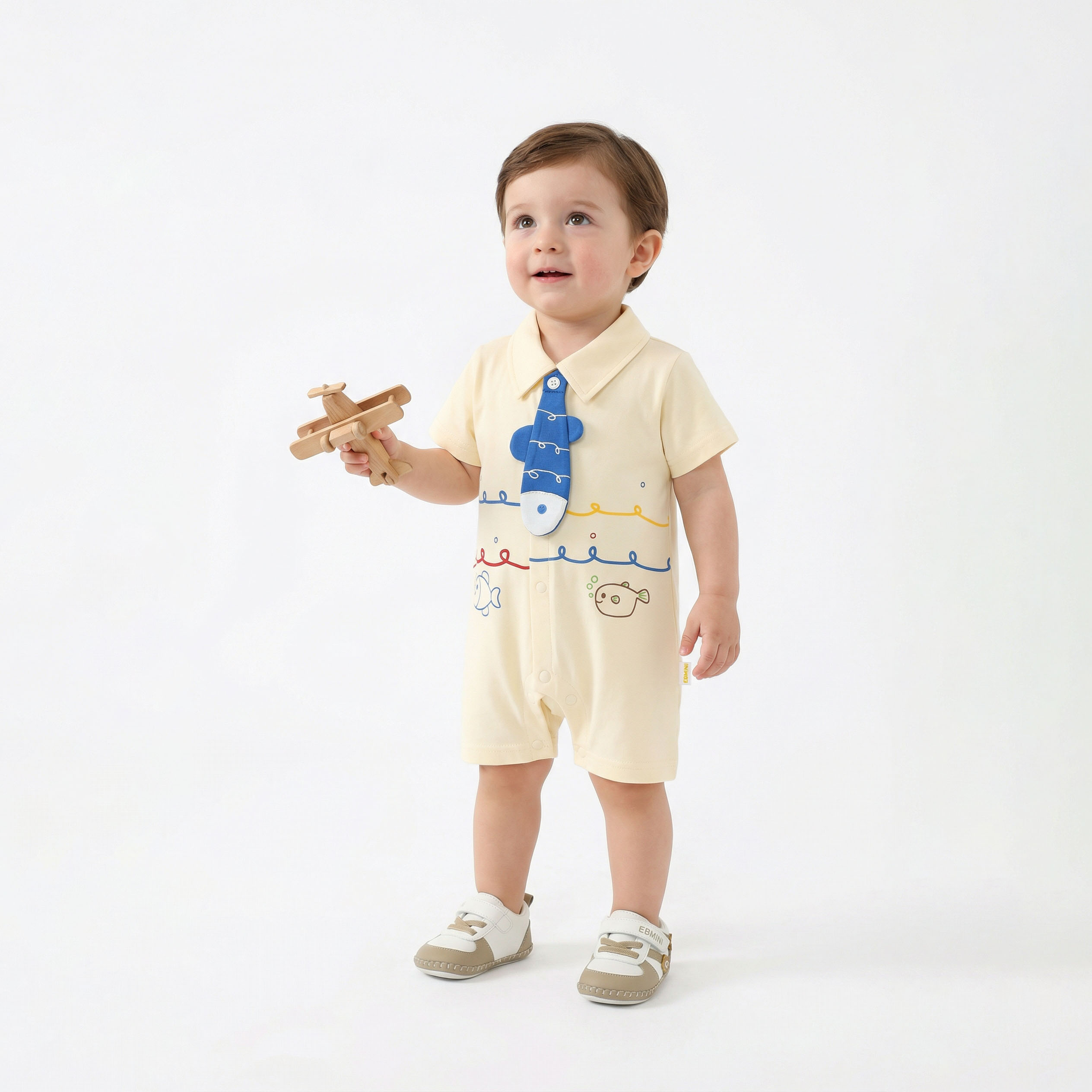 Fish Tie Ocean Style Jumpsuit Boy