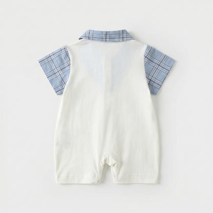 Faux Two-piece Four Dachshunds Jumpsuit Boy