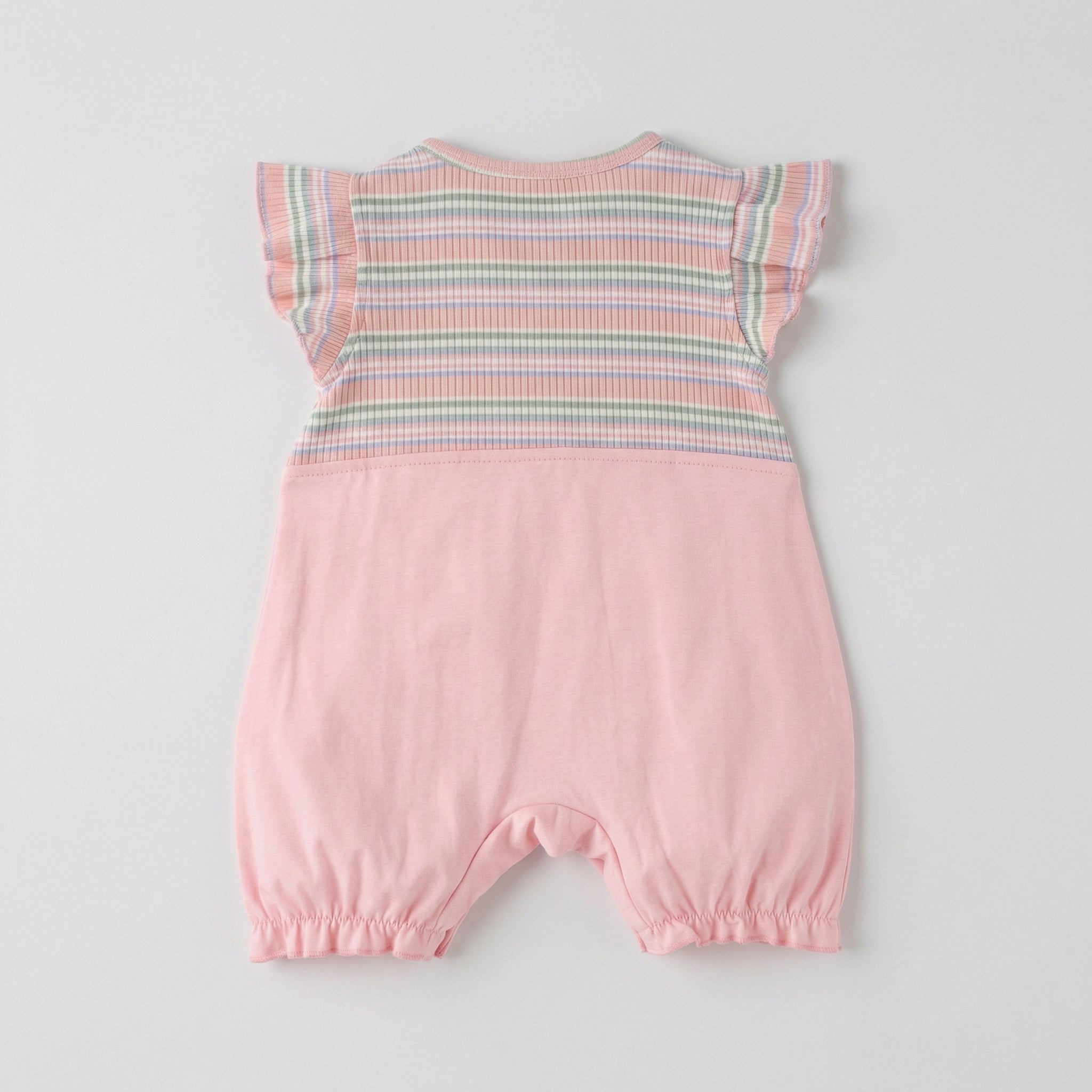 Faux Two-piece Cloud Bunny Flutter Sleeve Jumpsuit Girl