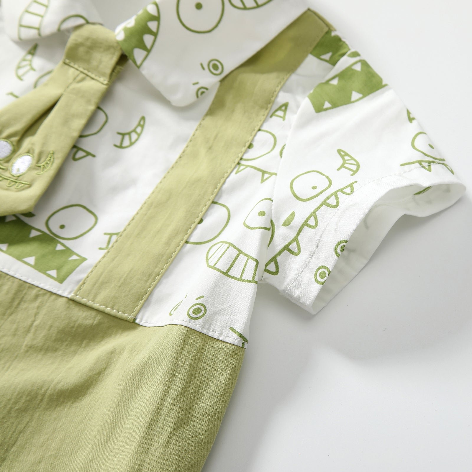 Faux Two-piece Monster Jumpsuit Boy