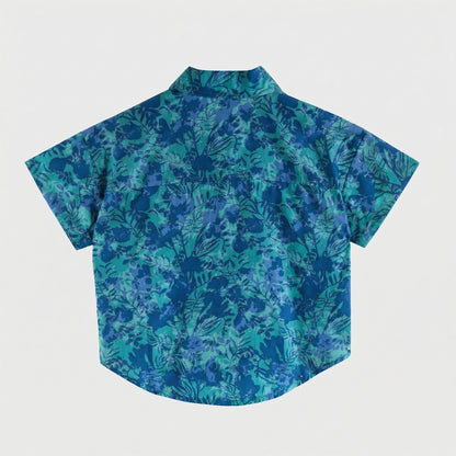 Tie All-over Botanical Print Shirt Suit Boy