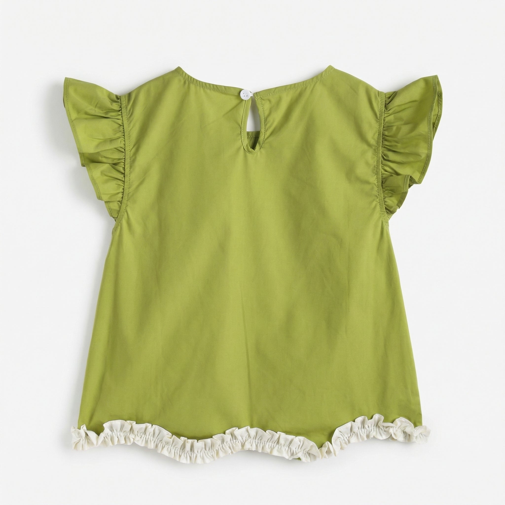 Little Yellow Flower Flutter Sleeve Suit Girl