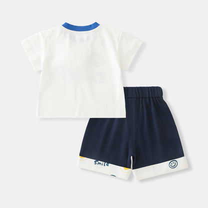 Smiling Fried Egg Short Sleeve Suit Boy