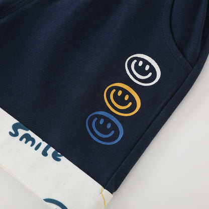 Smiling Fried Egg Short Sleeve Suit Boy