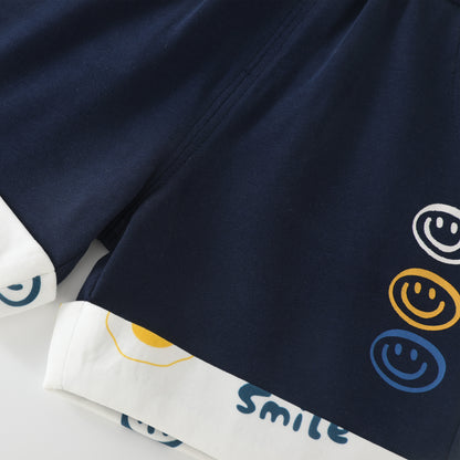 Smiling Fried Egg Short Sleeve Suit Boy