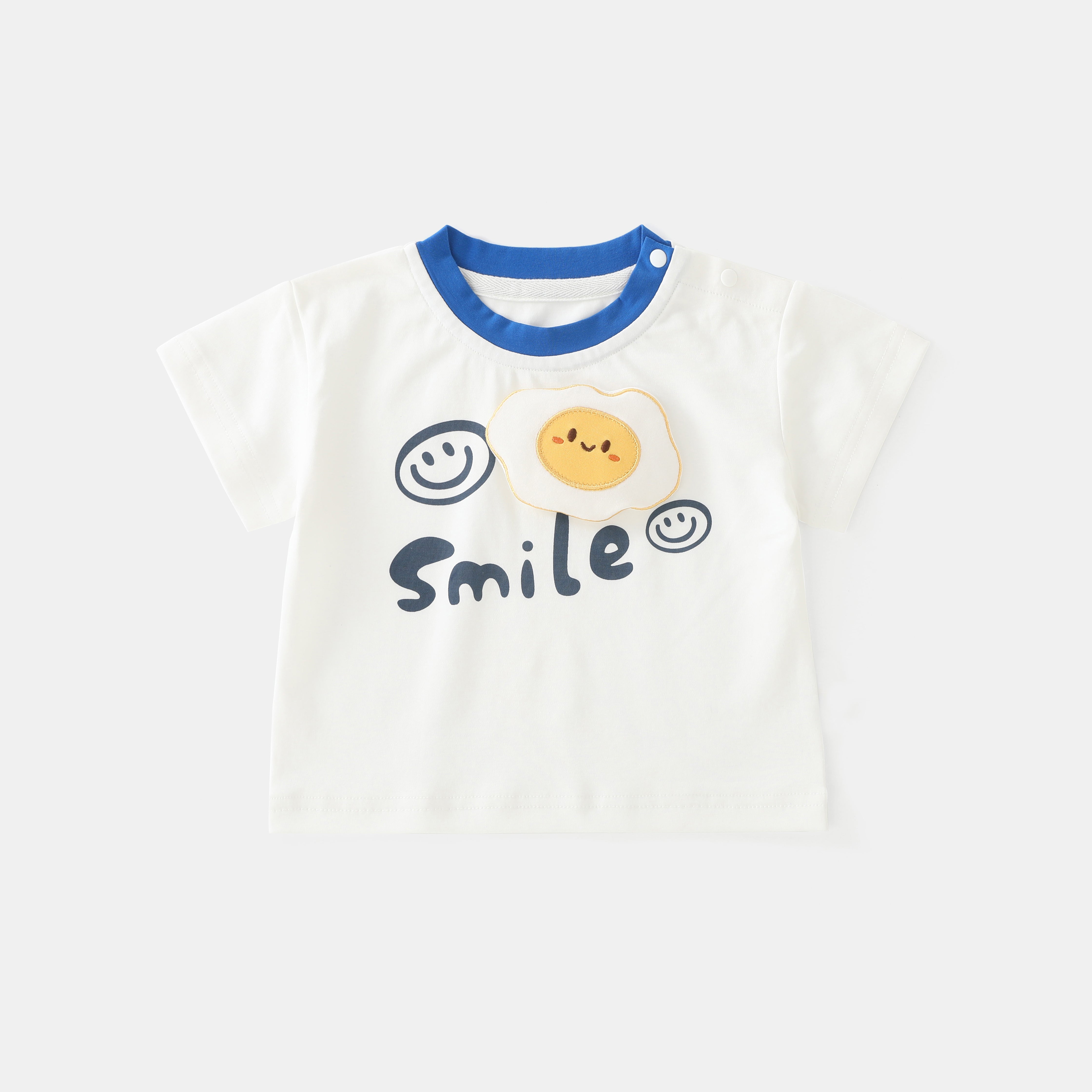 Smiling Fried Egg Short Sleeve Suit Boy