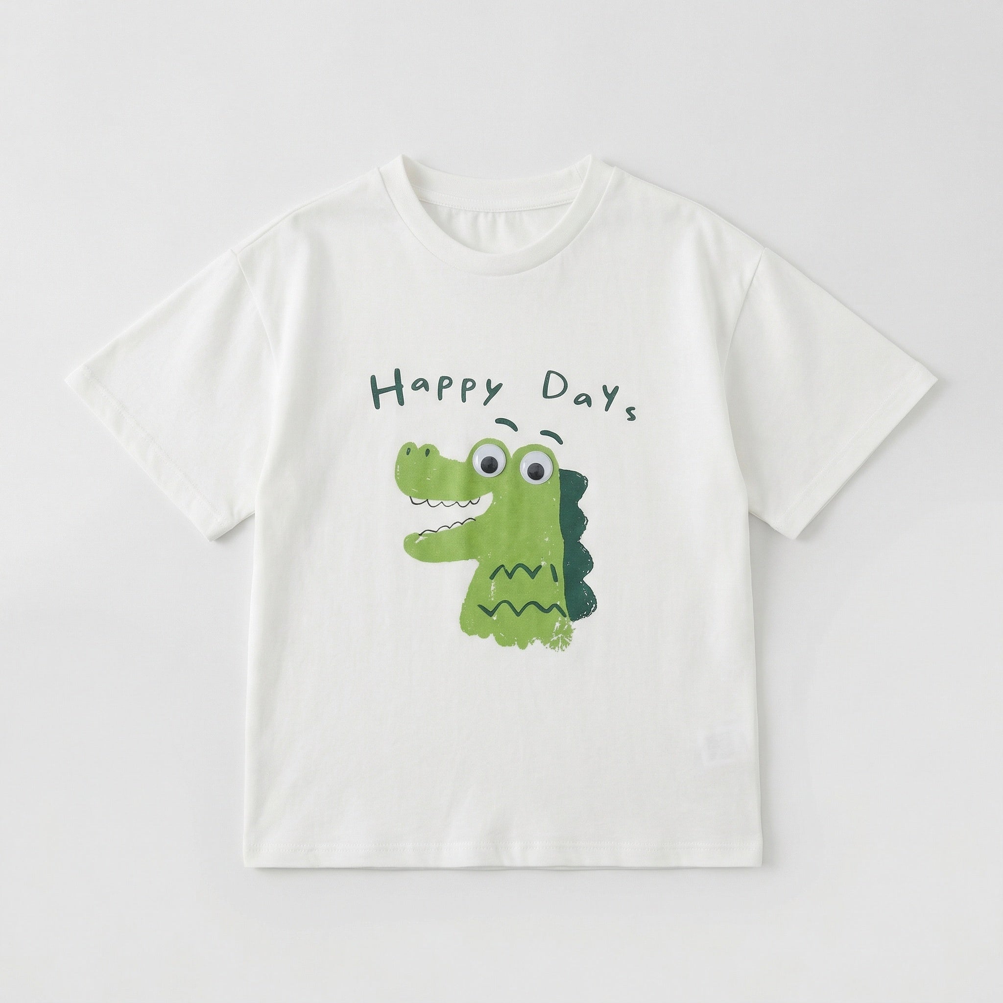 Playful Graphic T-shirt Suit Green Boy