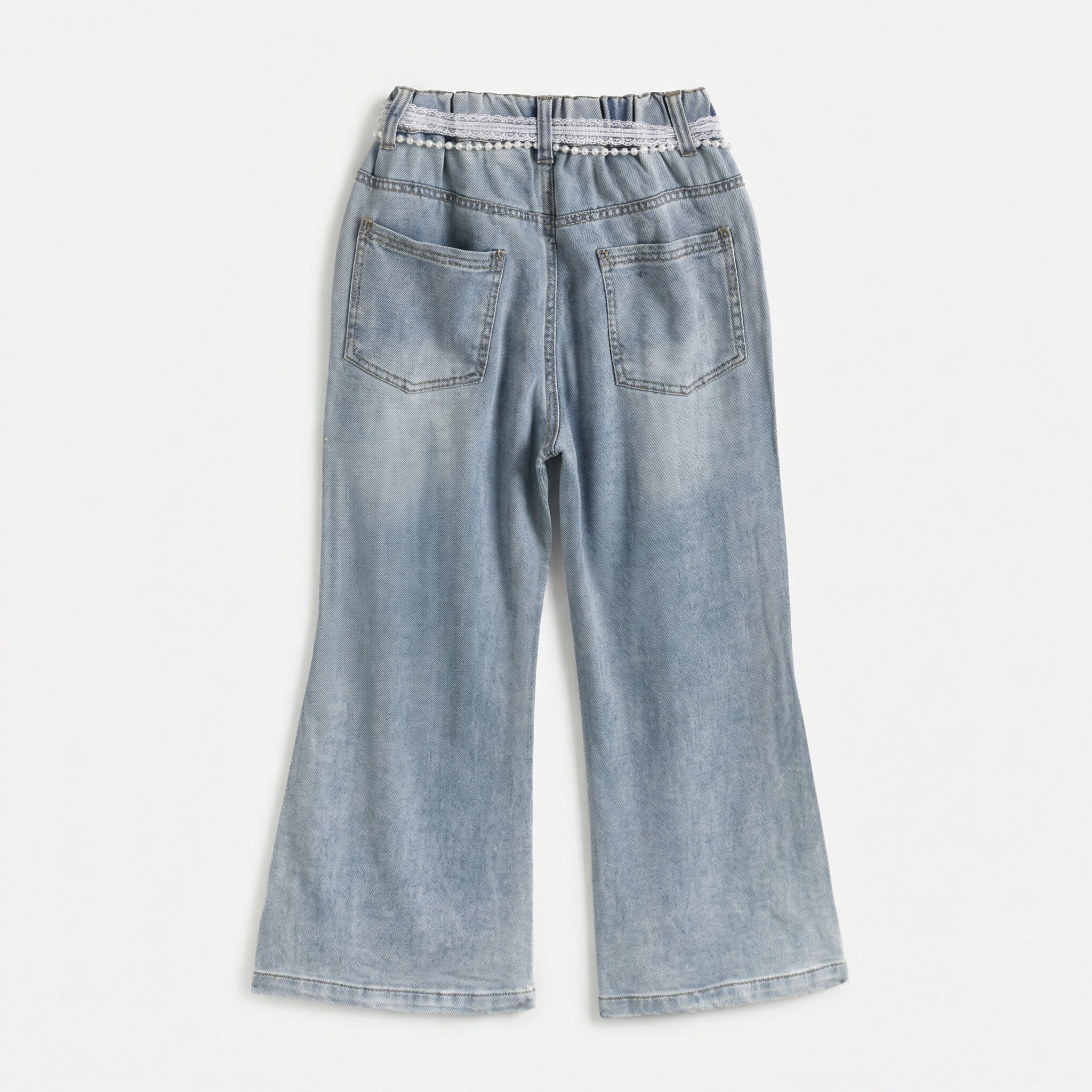 Waist Lace Beaded Denim Denim Girl