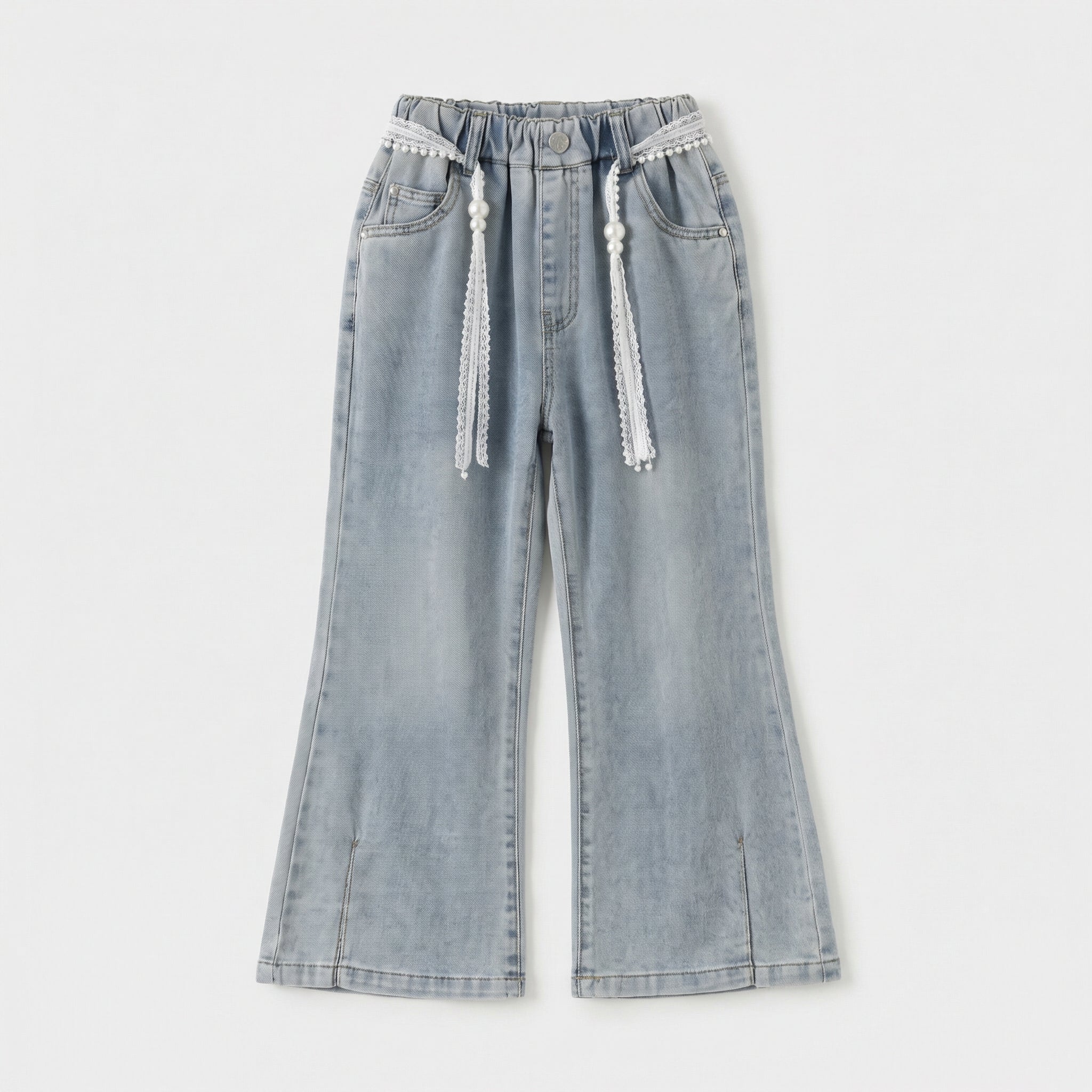 Waist Lace Beaded Denim Denim Girl