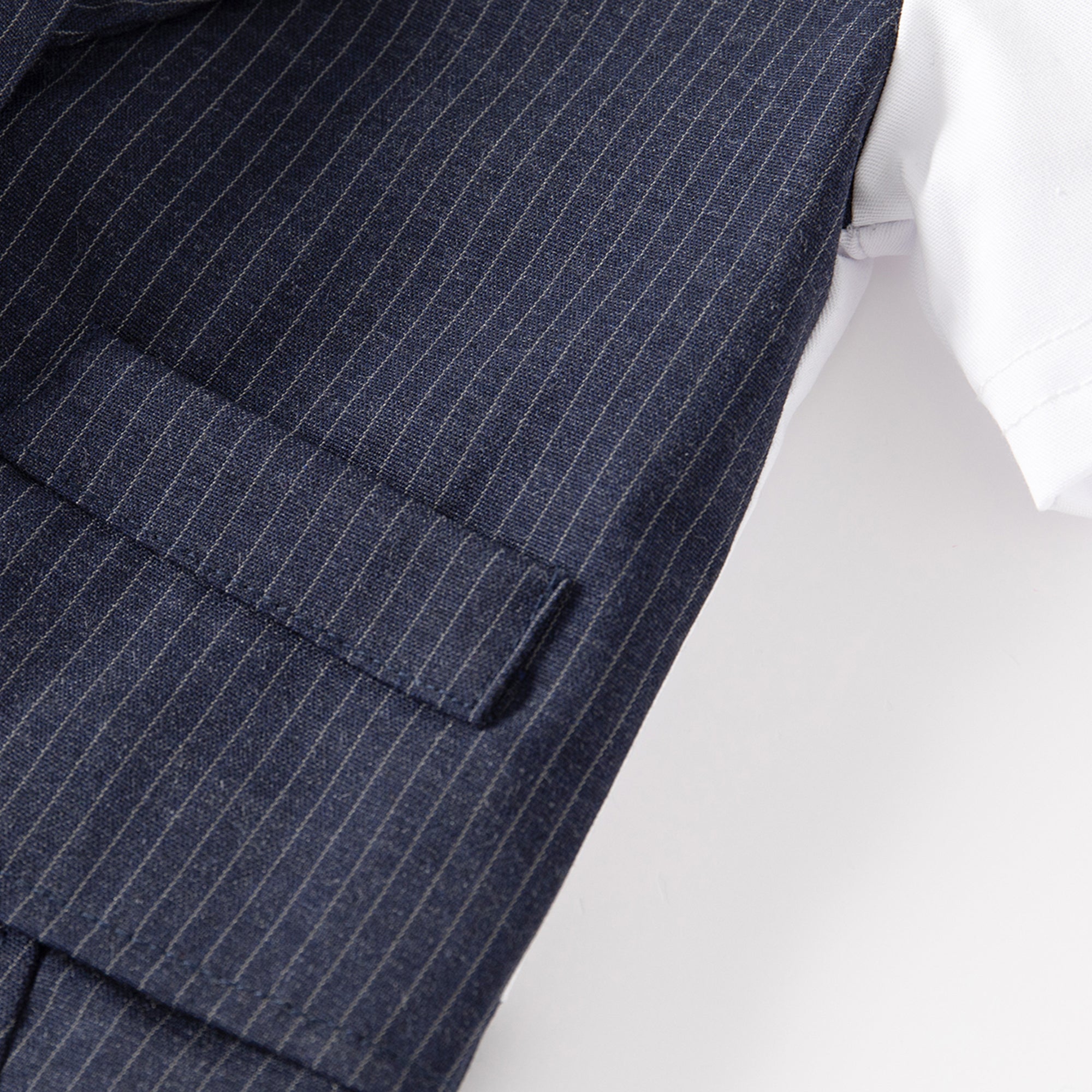 Stripe Faux Two-piece Vest Gentleman Jumpsuit For Party Boy