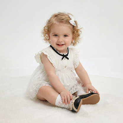 Black Ribbon Lace Dress Girl