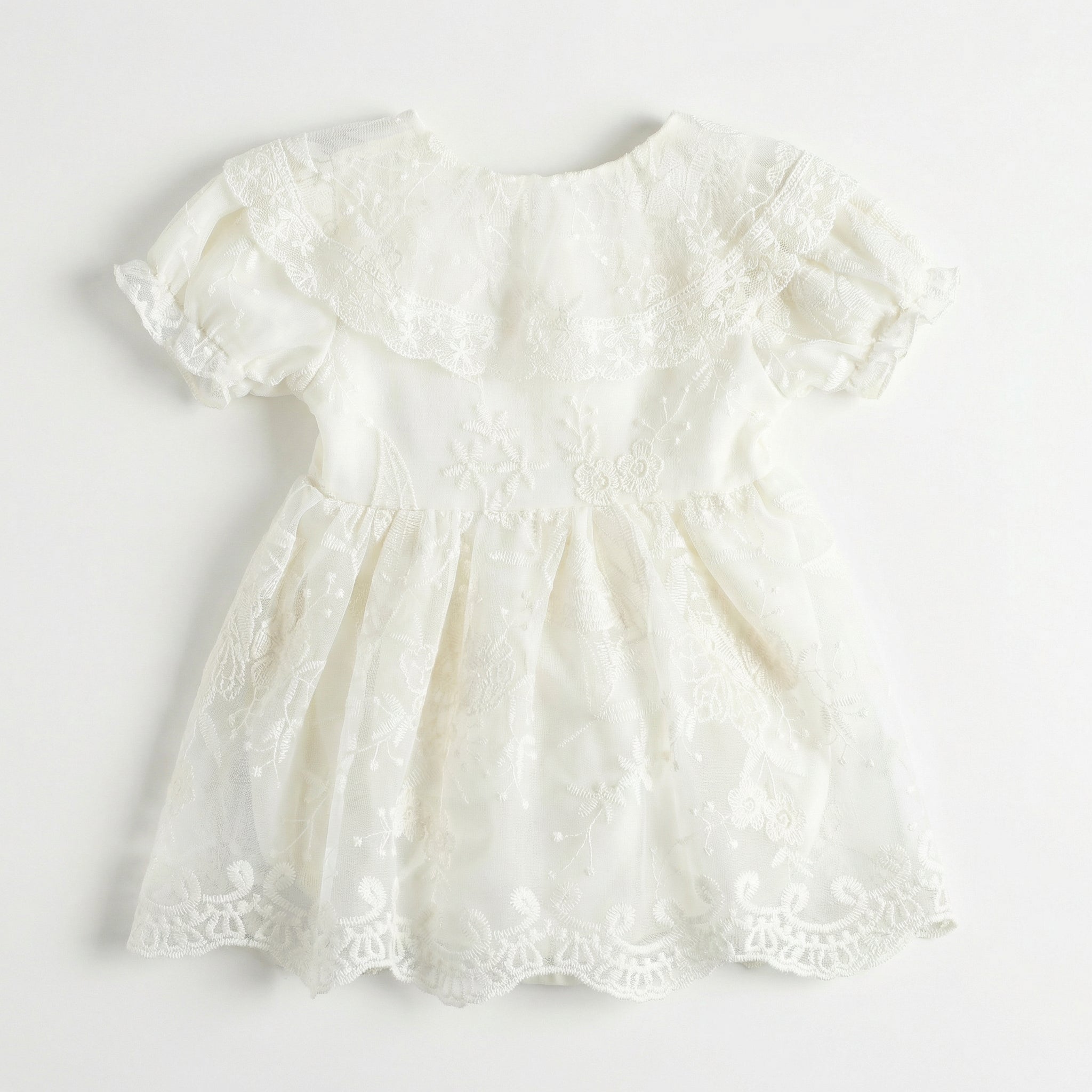 Lapel Lace Dress Girl