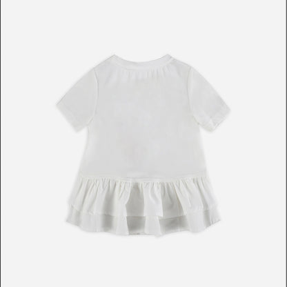 Ribbon T-shirt Polka Dot Suit Girl