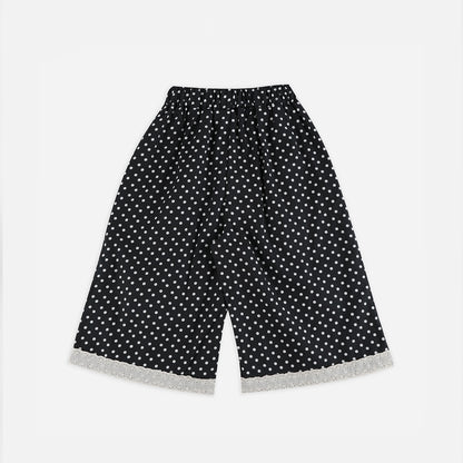 Ribbon T-shirt Polka Dot Suit Girl