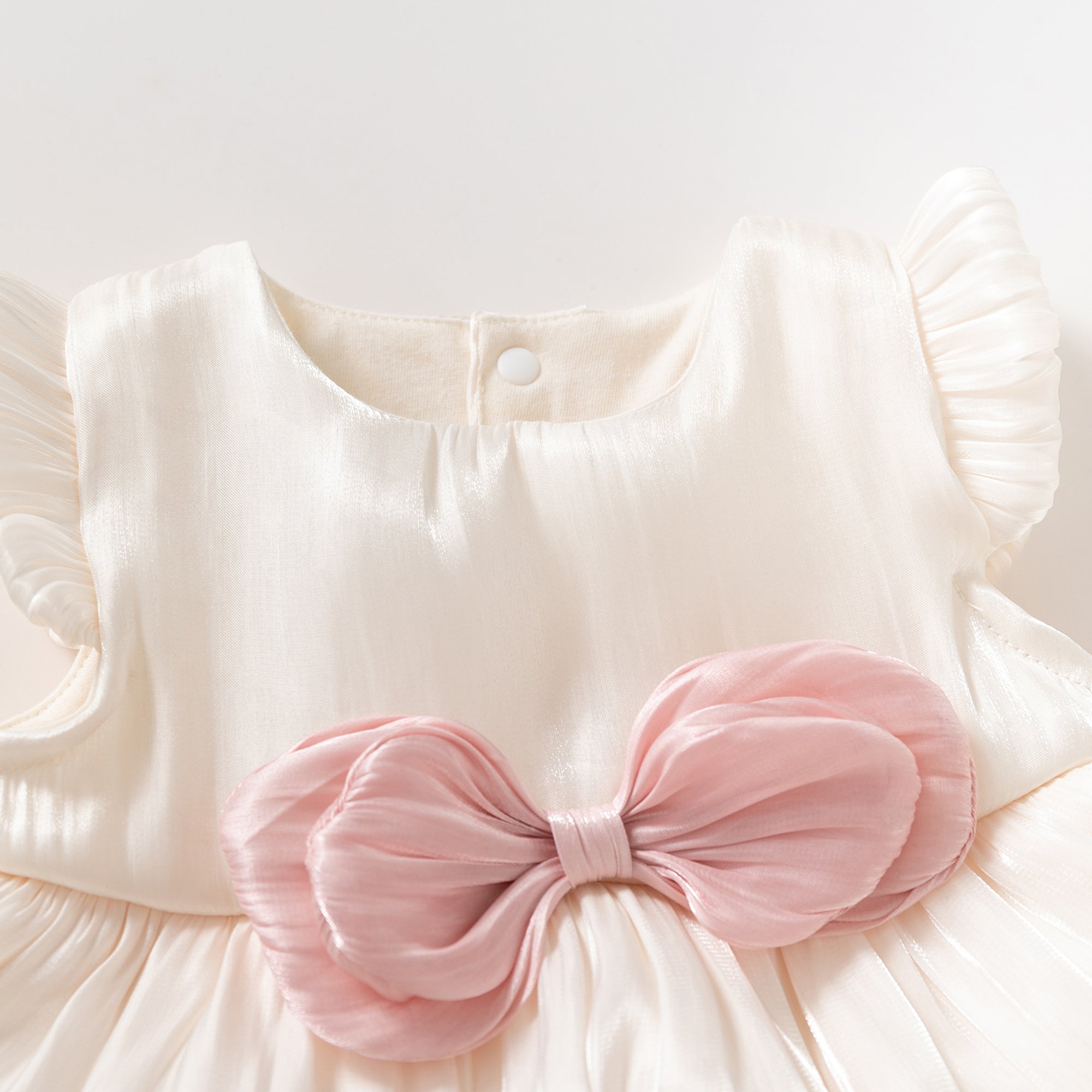 Double Layer Cloud Tulle Tiered Dress Beige For Party Girl