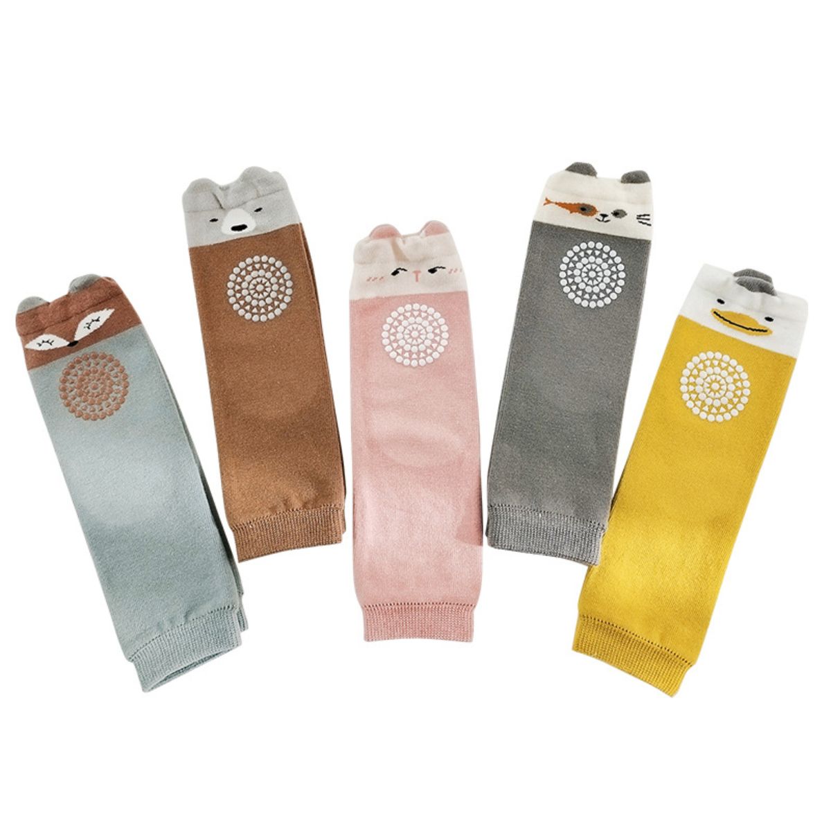 Infant and young children's non-slip knee-pad socks set