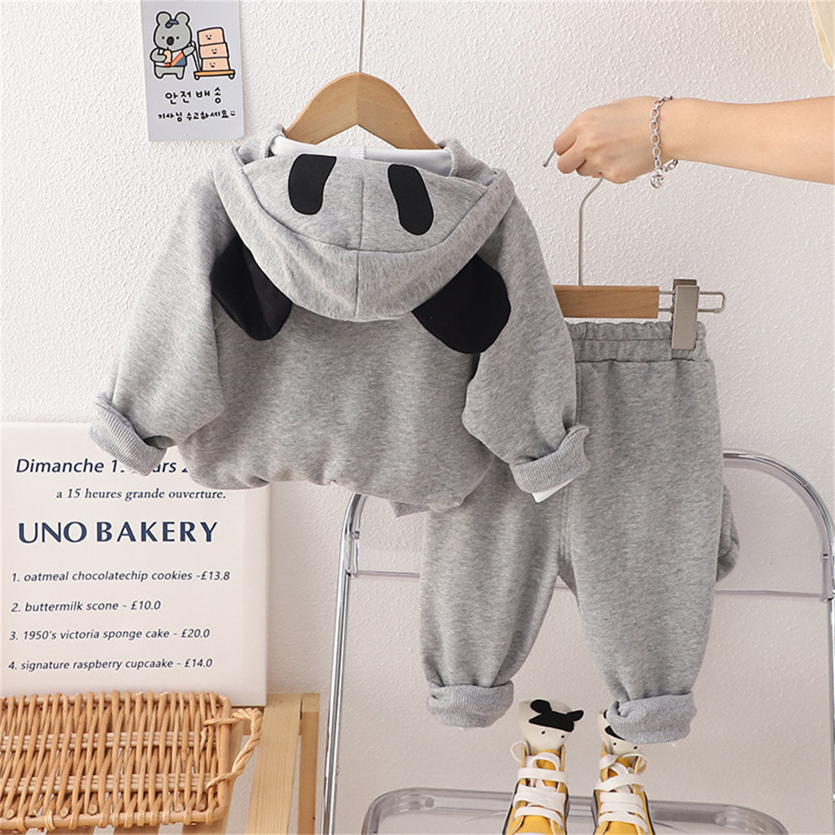 Boys two piece hooded sweatshirt suit