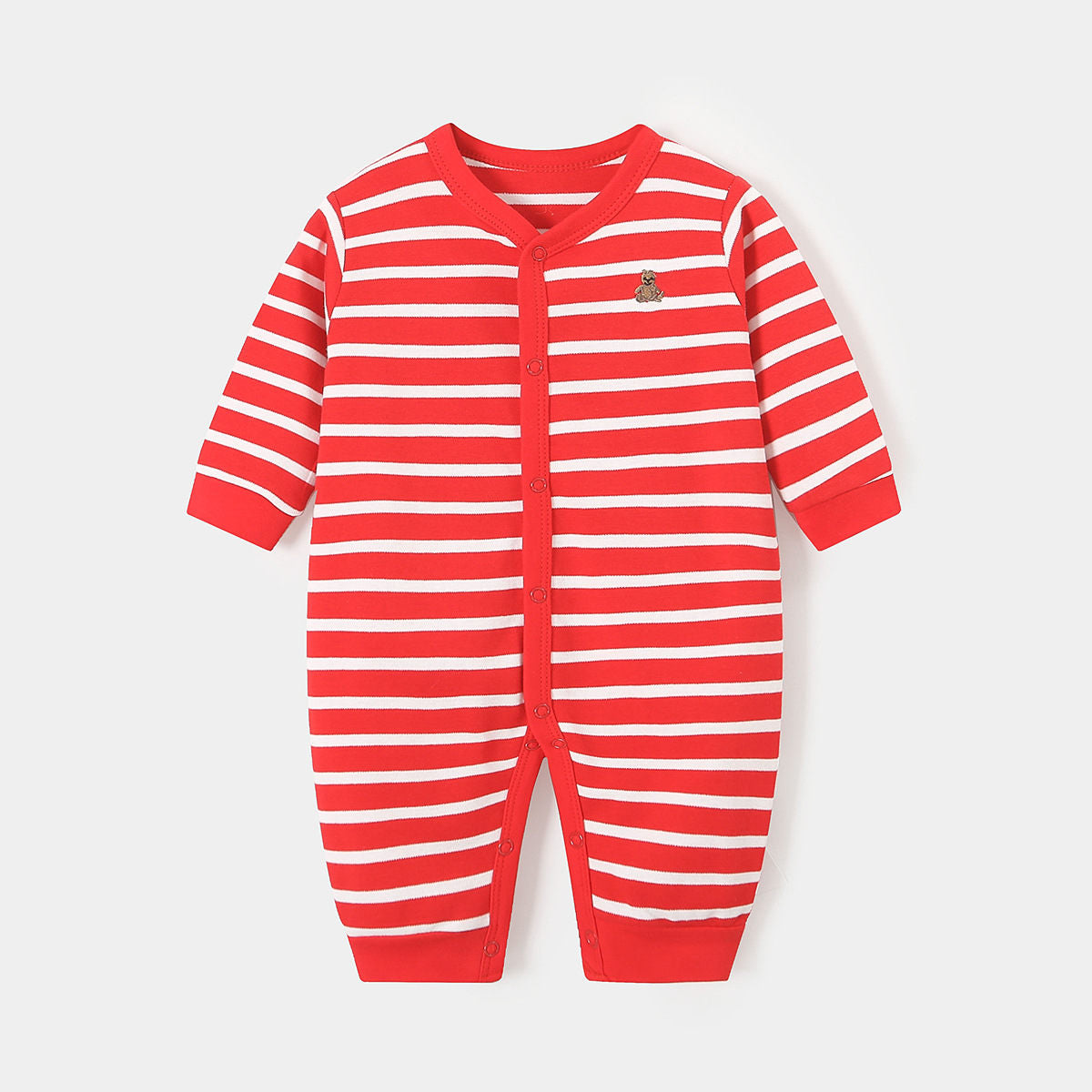 Baby Clothes Pure Cotton Striped Bear Onesie Climbing Clothes