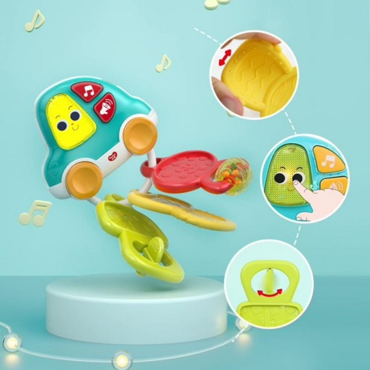 Musical Car Keychain Toy