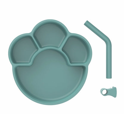 Silicone Plate with Straw