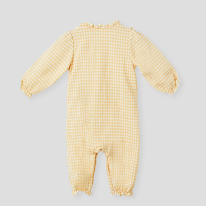 0-12 Months Plaid Fleece Romper