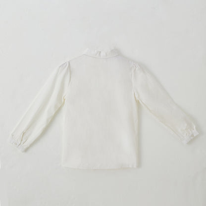 6-12 Years Cotton Preppy Style Shirt