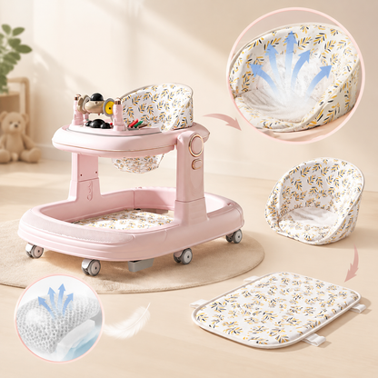 Adjustable Height Baby Walker with Music for Infants