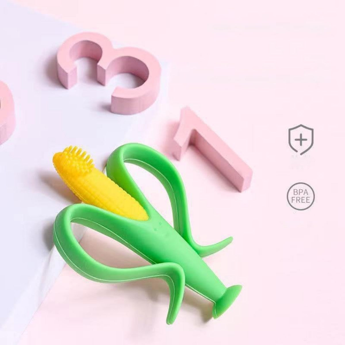 Silicone Baby Corn Teether Toothbrush